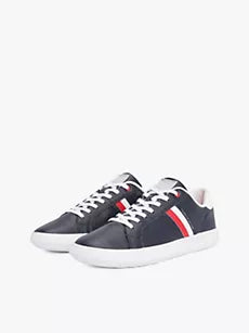 Stripe Leather Cupsole Sneaker