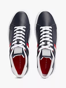 Stripe Leather Cupsole Sneaker