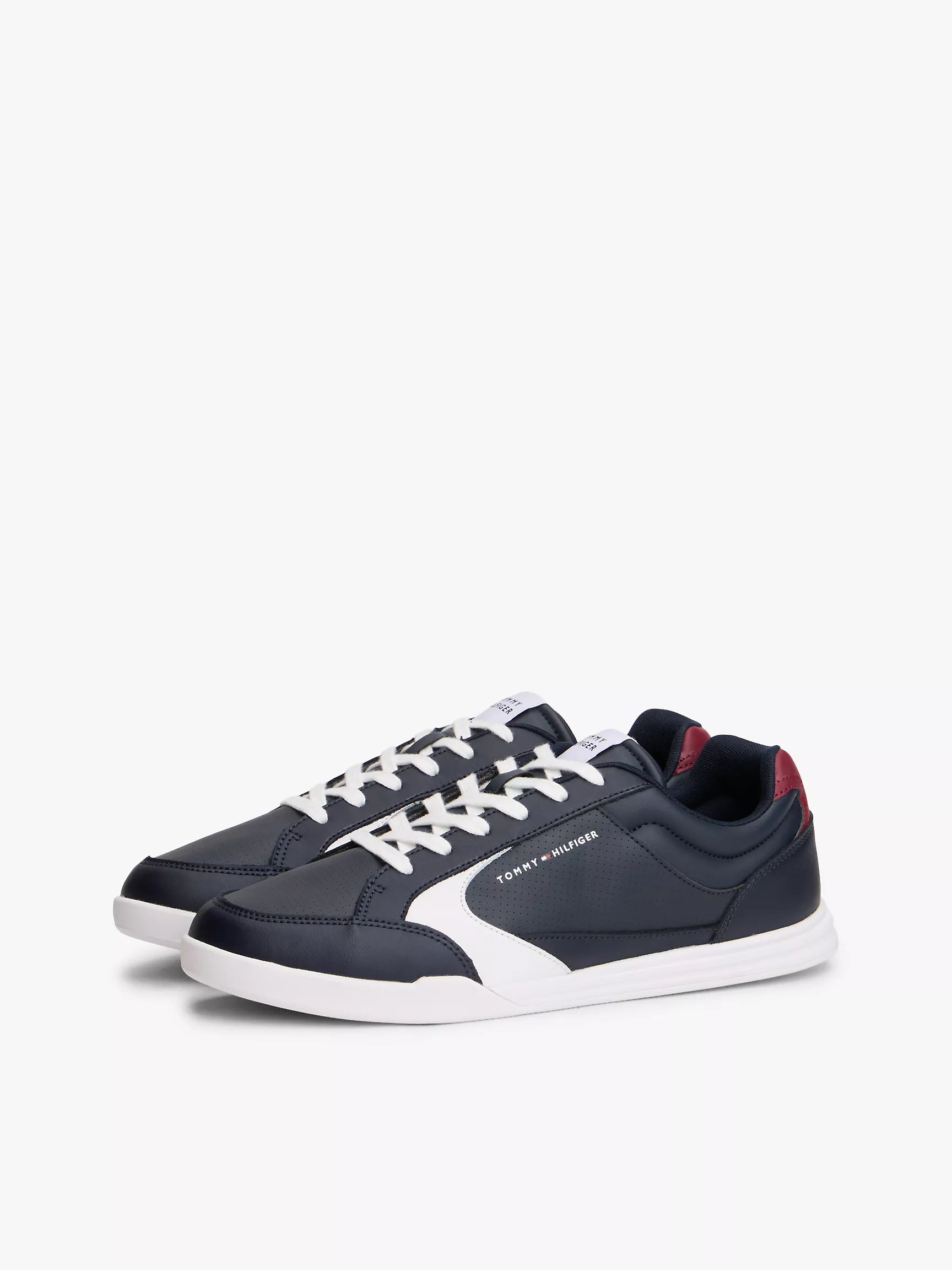 Tommy Hilfiger men's Leather Low-Top Cupsole Sneaker
